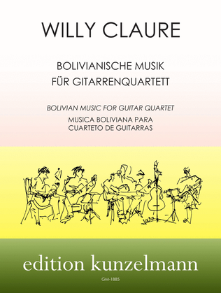 Book cover for Bolivian music for guitar quartet