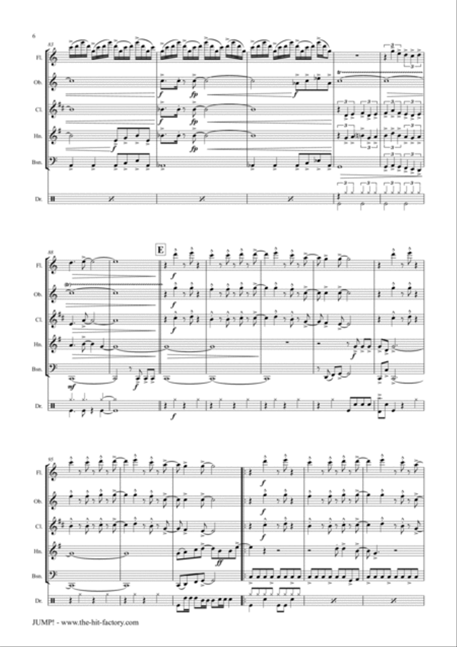 Jump Woodwind Quintet scores gallery preview page 6