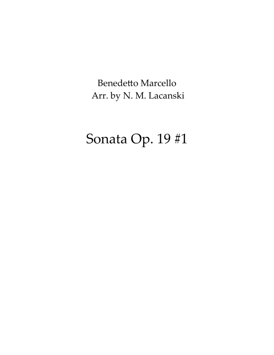 Sonata Op. 19 #1 Sonata Op. 19 #1 String Orchestra scores gallery preview page 1