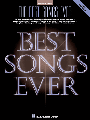 Book cover for The Best Songs Ever – 6th Edition