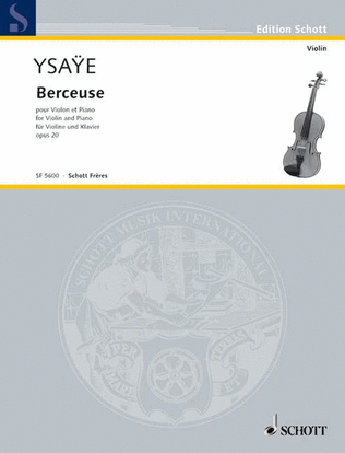 Book cover for Berceuse, Op. 20 Violin And Piano Reduction (from Orchestra)