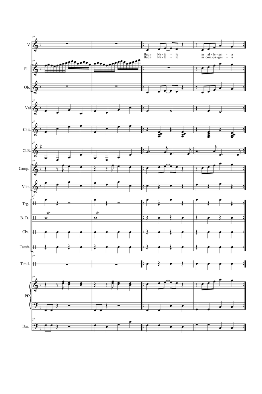 Buon Natale in allegria - Score Only Large Ensemble scores gallery preview page 6