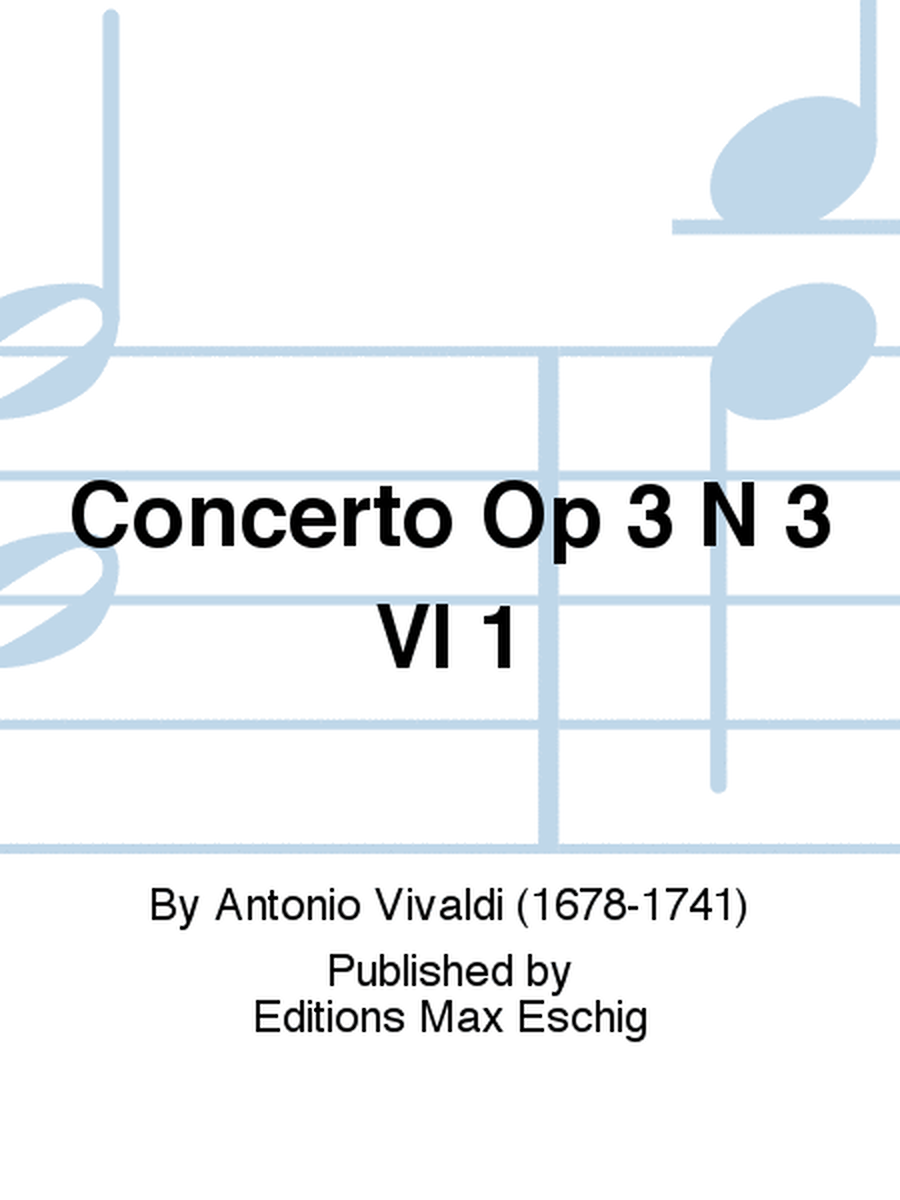 Concerto Op 3 N 3 Vl 1