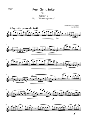 Book cover for Morning Mood - Violin Solo w/ Piano