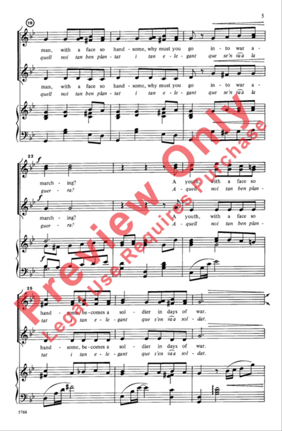 Farewell, Lad Women's Choir scores gallery preview page 5