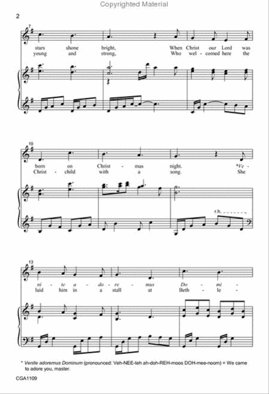 The Snow Lay on the Ground Unison Choir scores gallery preview page 3