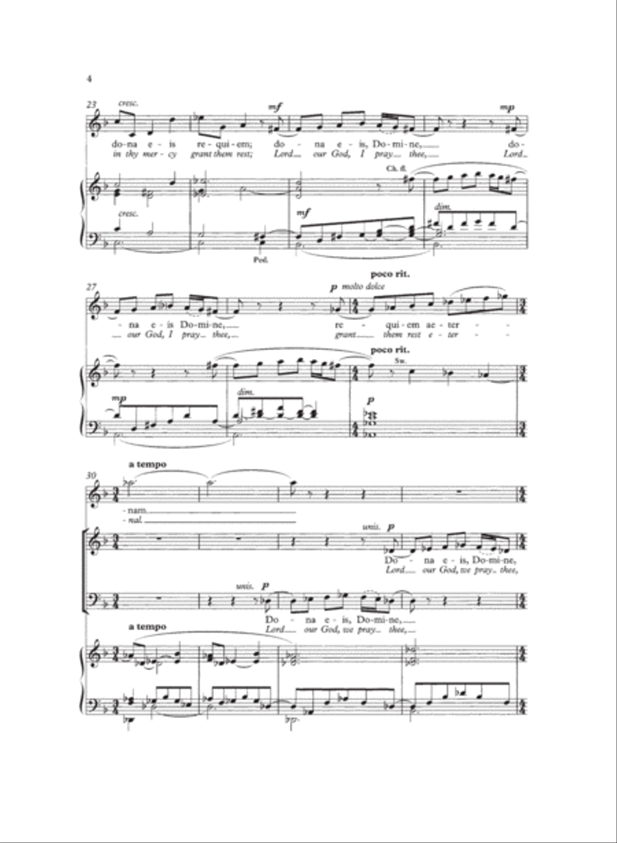 Pie Jesu 4-Part scores gallery preview page 4