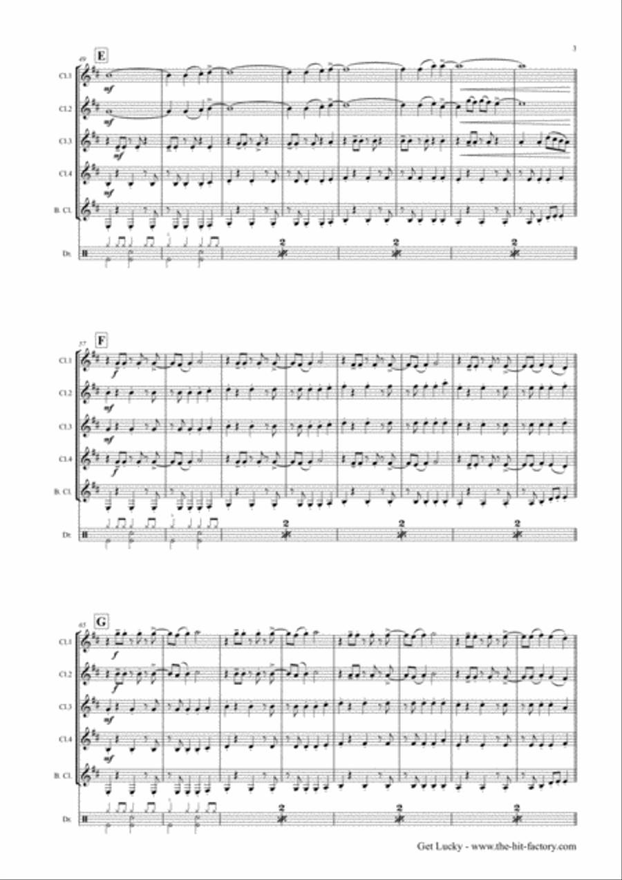 Get Lucky Woodwind Ensemble scores gallery preview page 3