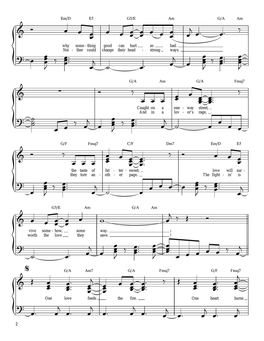 Who's Crying Now Easy Piano scores gallery preview page 2