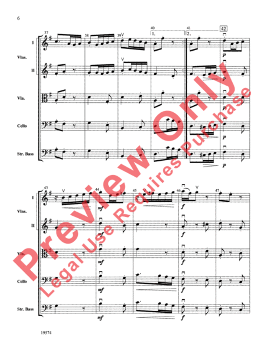 Selections from Don Quixote Suite String Orchestra scores gallery preview page 7