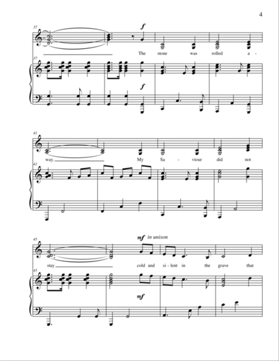 The Stone was Rolled Away Vocal Duet scores gallery preview page 4