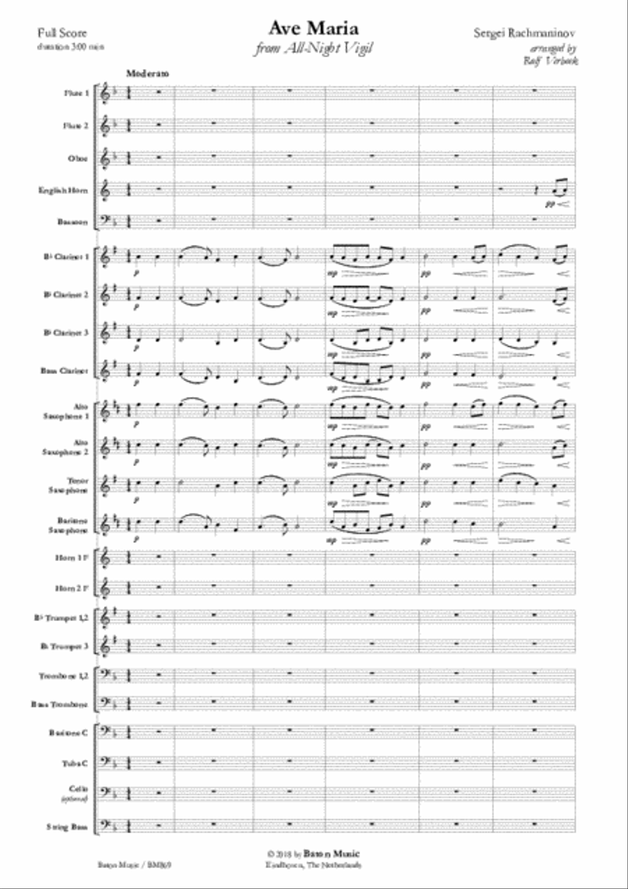 Ave Maria Ave Maria Concert Band scores gallery preview page 2