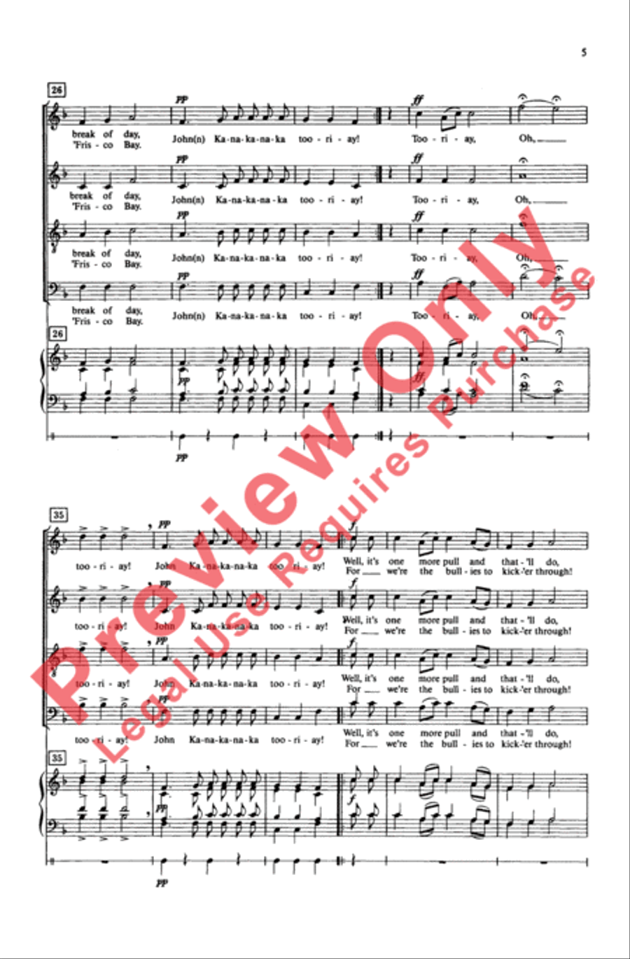 John Kanaka John Kanaka 4-Part scores gallery preview page 5