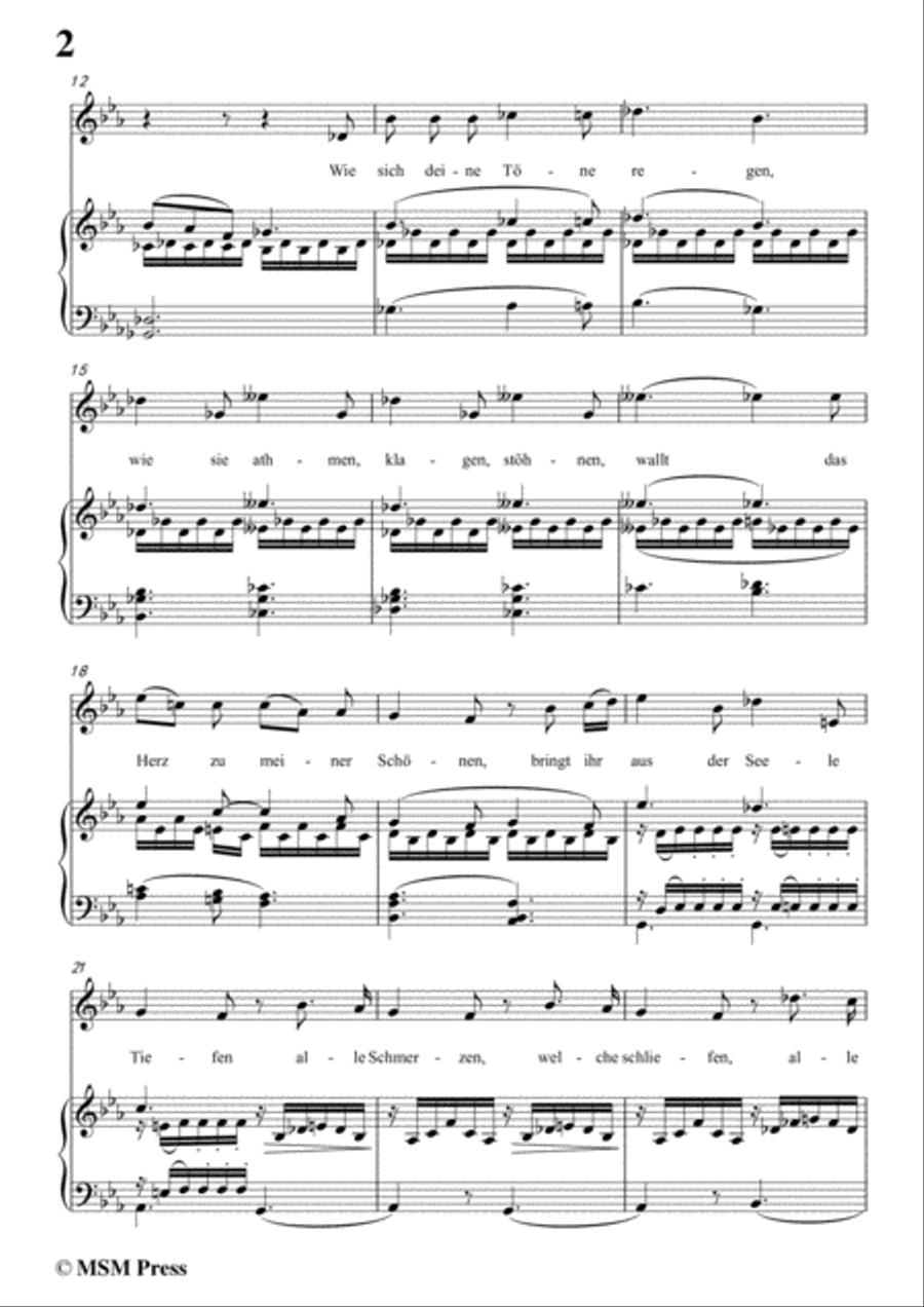 Schubert-Sprache der Liebe,Op.115 No.3,in E flat Major,for Voice&Piano Voice scores gallery preview page 4