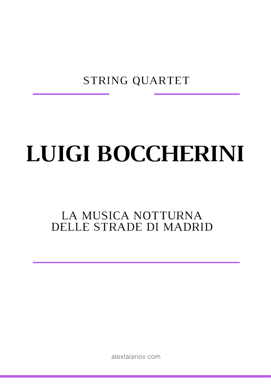 La Musica Notturna Delle Strade di Madrid String Quartet scores gallery preview page 1