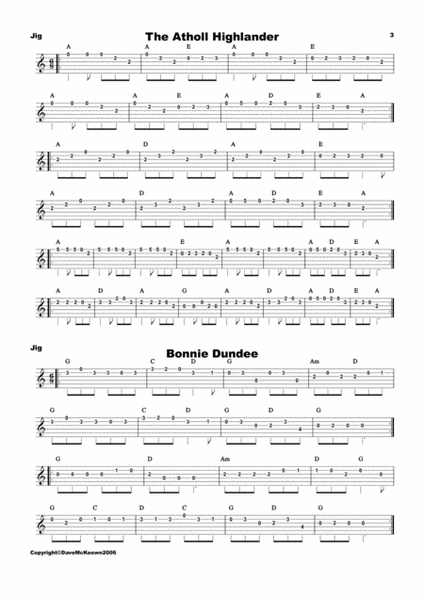 Traditional Scottish Dance Music for Guitar Tab; 40 Jigs, Marches, Strathspeys and more... image number null