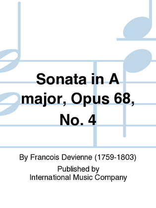Book cover for Sonata In A Major, Opus 68, No. 4