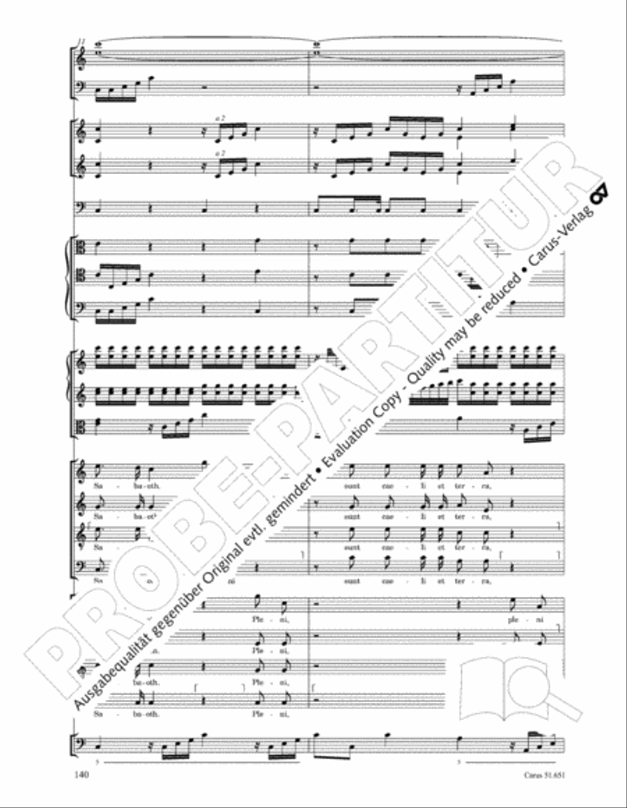 C Minor Mass, K. 427 (Missa in c KV 427) 4-Part scores gallery preview page 156