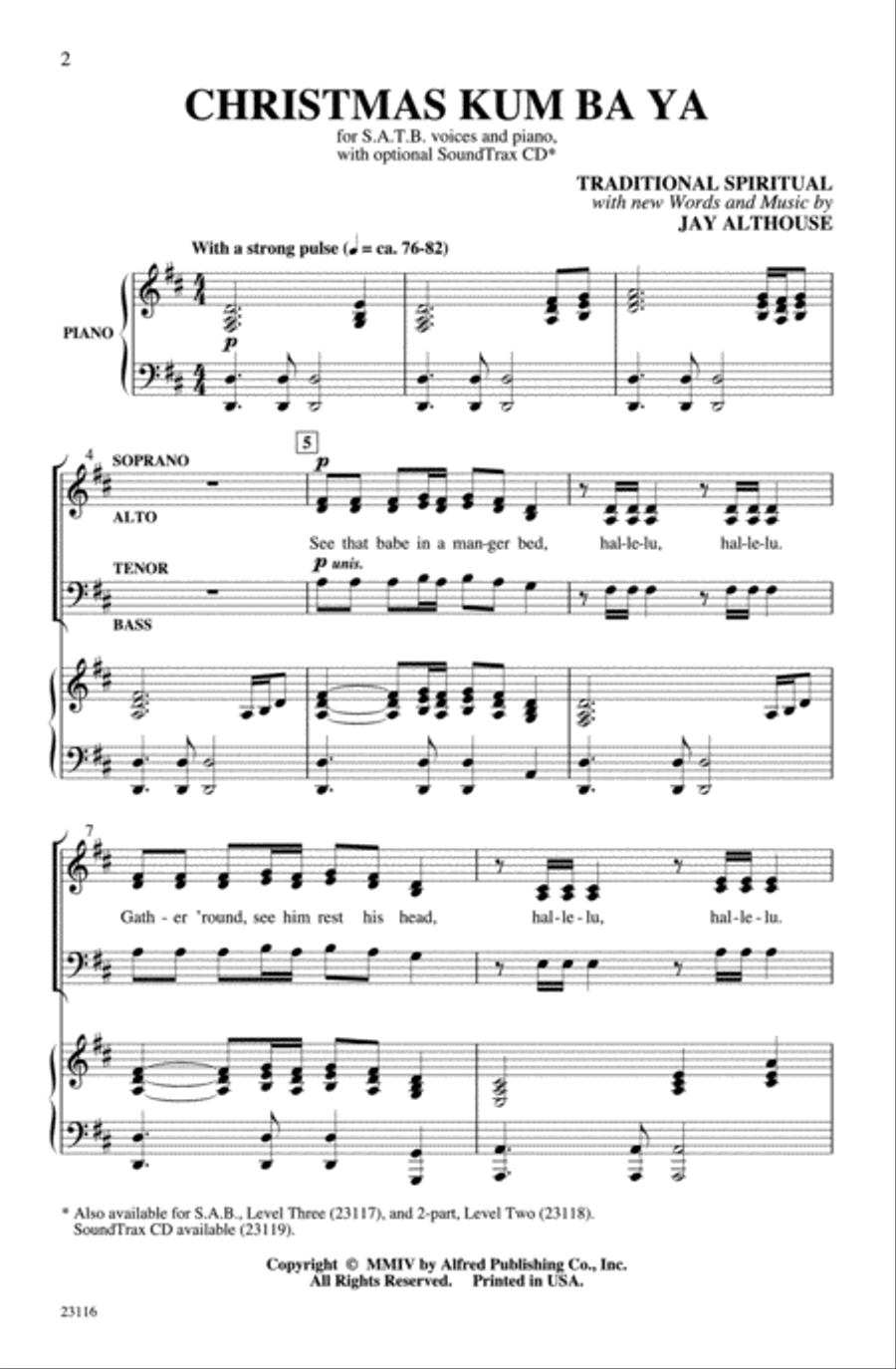 Christmas Kum Ba Ya Christmas Kum Ba Ya 4-Part scores gallery preview page 2