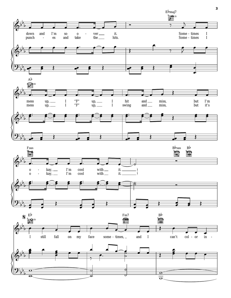 Masterpiece Piano, Vocal, Guitar scores gallery preview page 3
