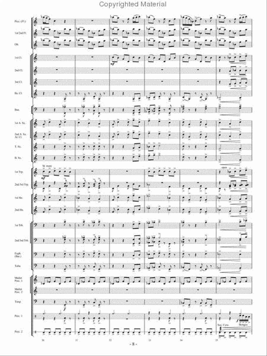 Beyond the Breaking Tides Concert Band scores gallery preview page 7