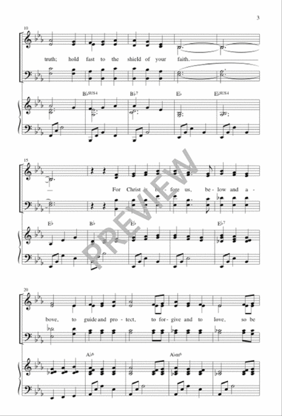 Be Strong In the Lord 4-Part scores gallery preview page 4