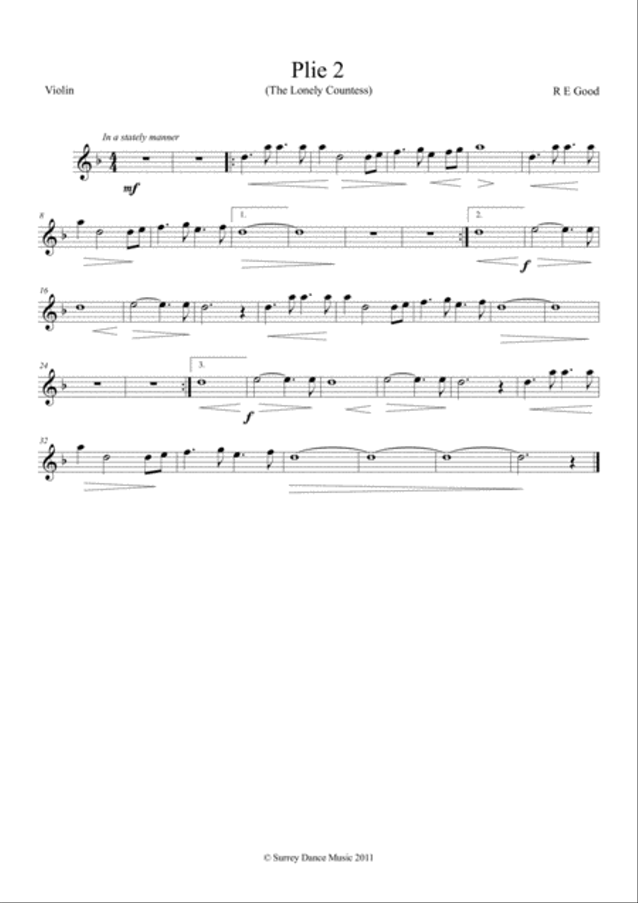 Plie 2 (The Lonely Countess) String Trio scores gallery preview page 3