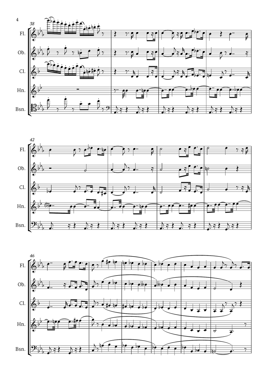Marche des contrebandiers from Carmen by Georges Bizet GB 9 for Woodwind Quintet Woodwind Quintet scores gallery preview page 5