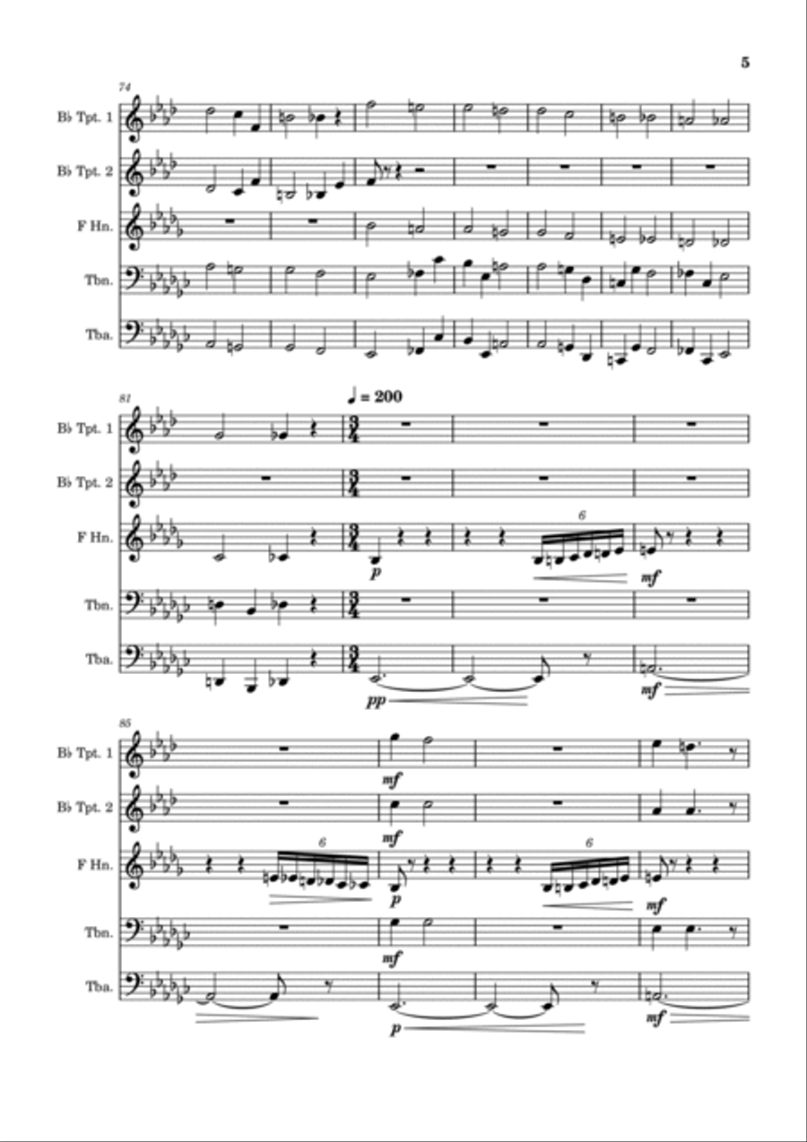 Gnomus - Pictures at an Exhibition Brass Ensemble scores gallery preview page 5