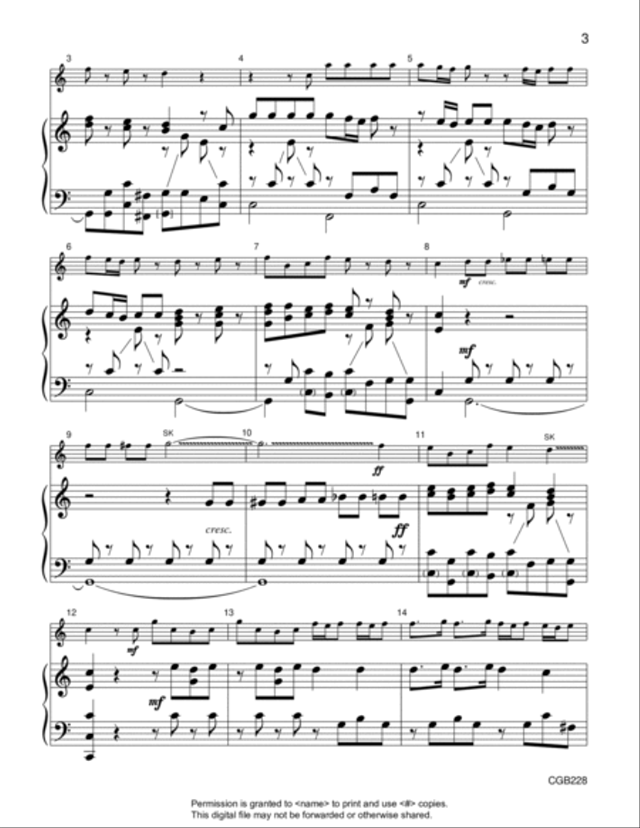 Vivaldi Concerto Handbell Choir scores gallery preview page 4