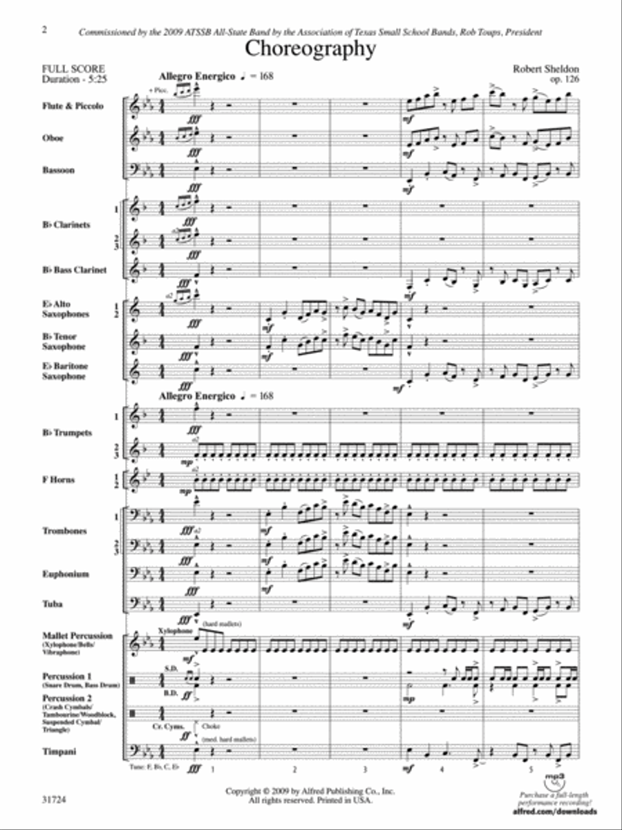 Choreography (score only) Concert Band scores gallery preview page 22