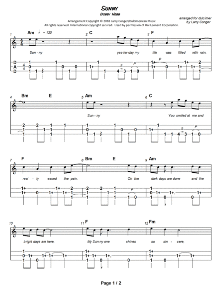 Sunny Dulcimer scores gallery preview page 2