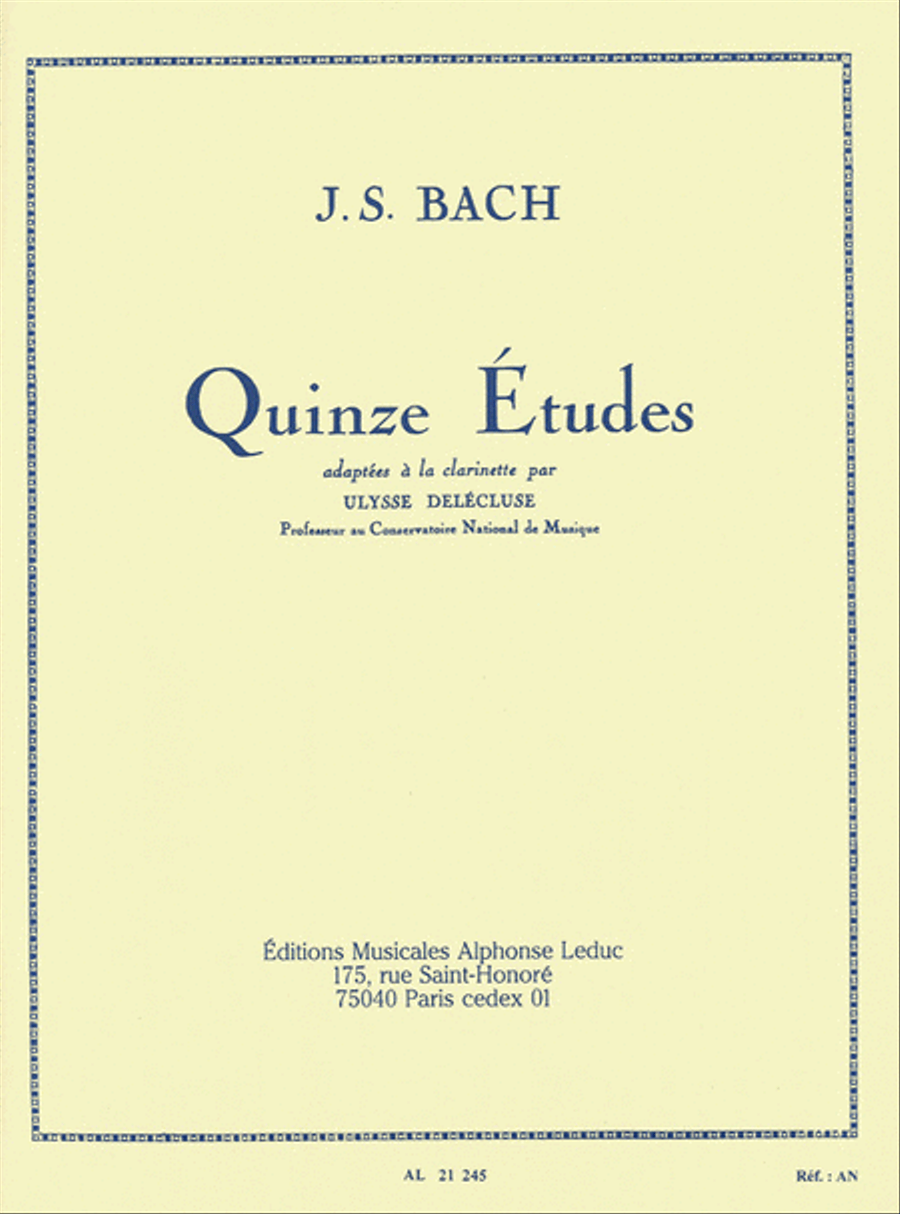 15 Etudes Clarinette 15 Etudes Clarinette Clarinet Solo scores gallery preview page 1