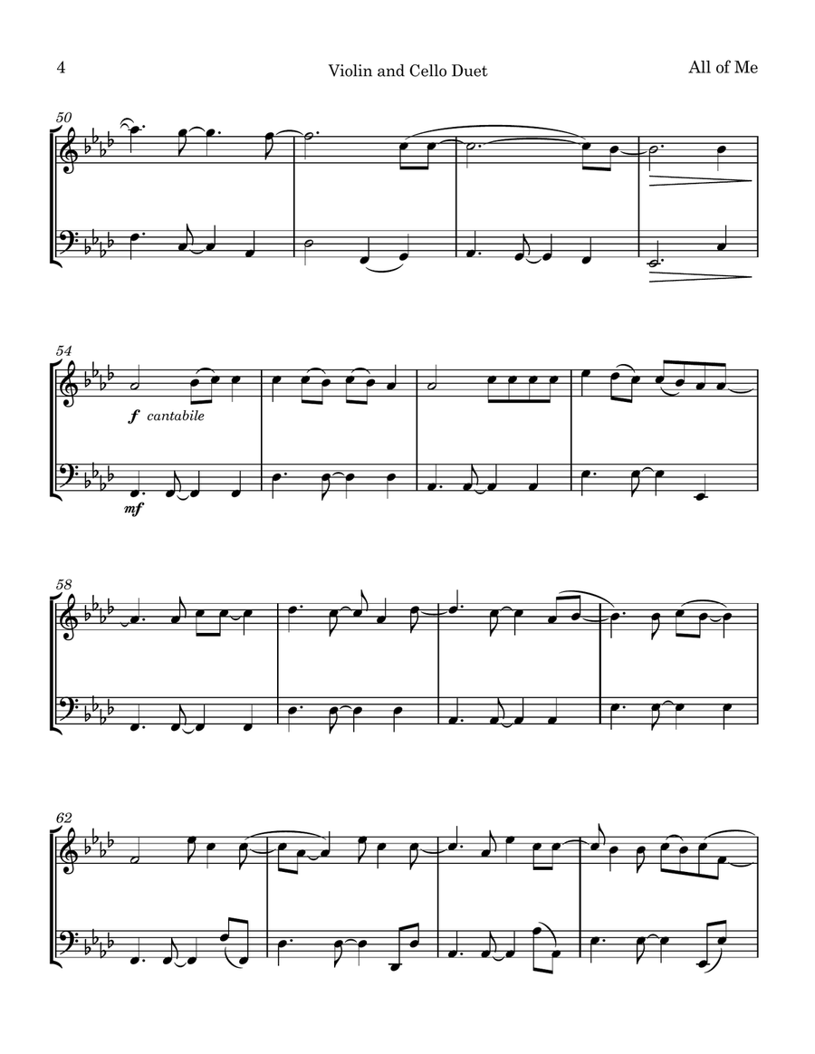 All Of Me String Duet scores gallery preview page 5
