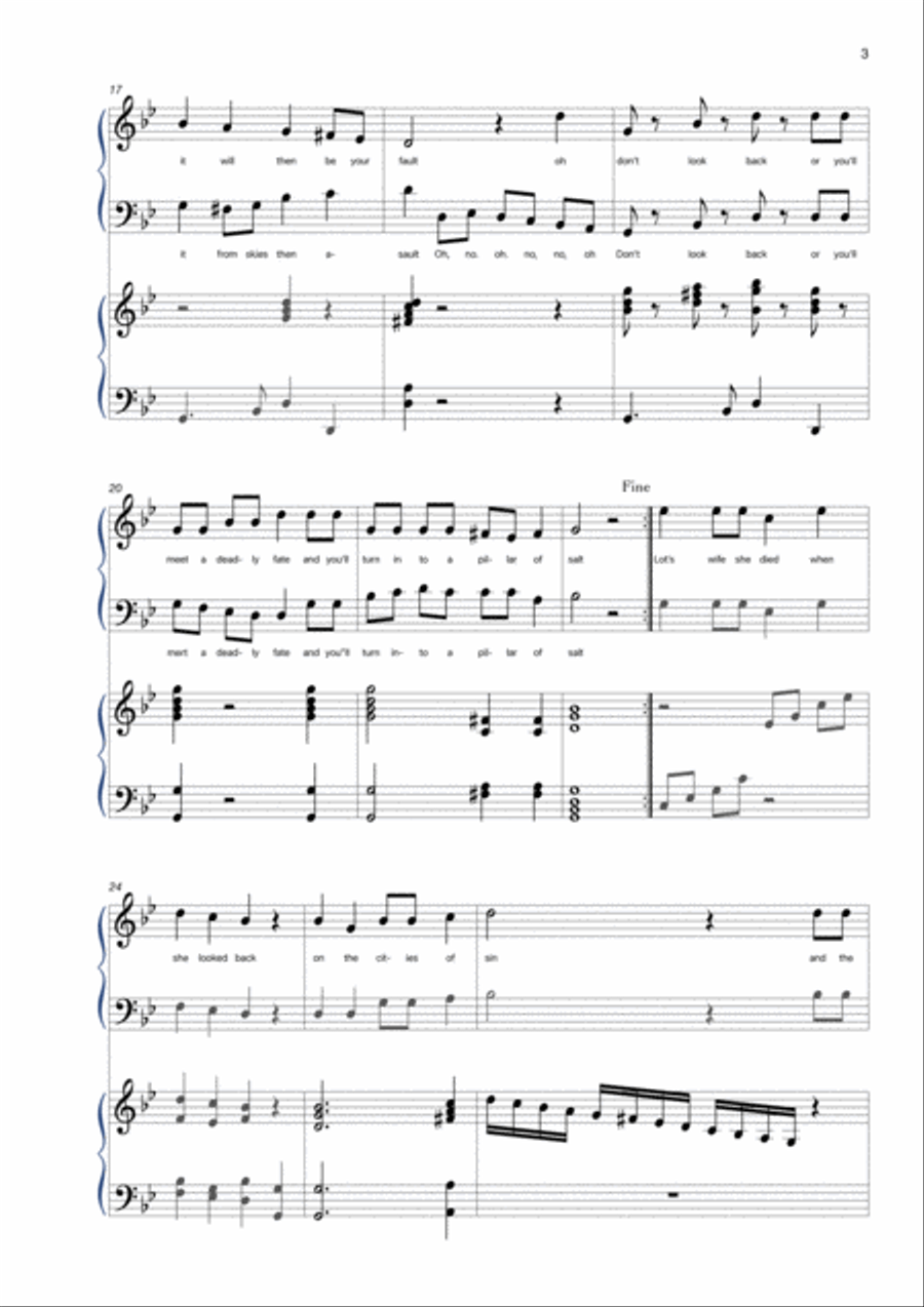 Sodom and Gemorrah Piano scores gallery preview page 3