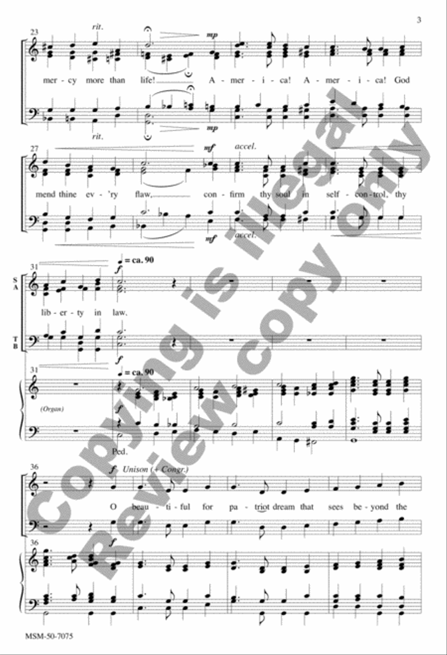 America the Beautiful America the Beautiful Divisi scores gallery preview page 3