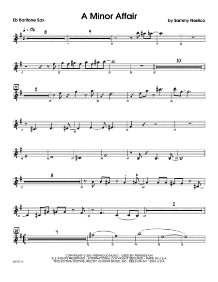 A Minor Affair - Eb Baritone Saxophone