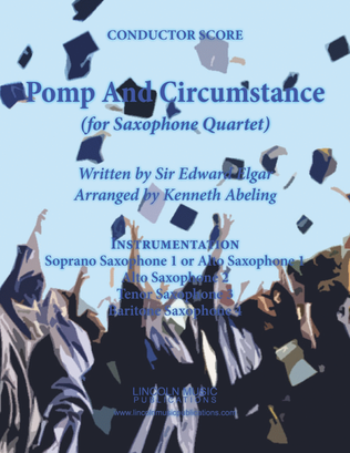 Book cover for Pomp and Cirumstance (for Saxophone Quartet SATB or AATB)