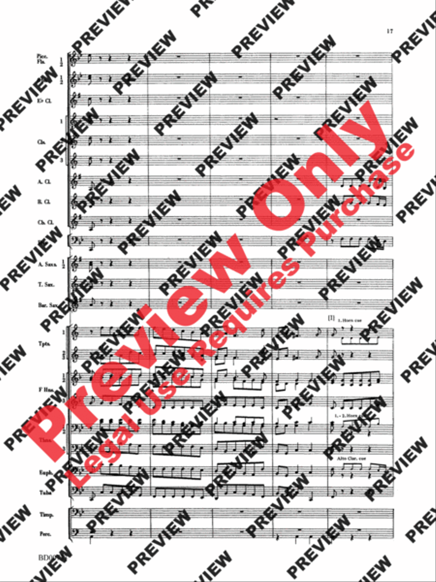 Water Music Suite Concert Band scores gallery preview page 17
