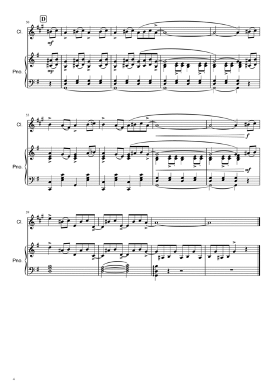 St. Louis Blues - Clarinet B-Flat Clarinet scores gallery preview page 4