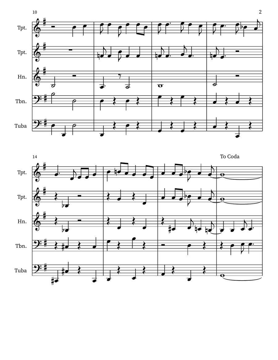 Put Your Hand in the Hand Small Ensemble scores gallery preview page 2