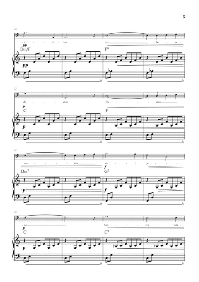Bach / Gounod Ave Maria in C • baritone sheet music with piano accompaniment and chords image number null