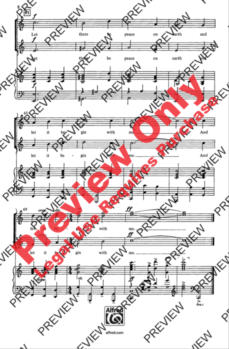Let There Be Peace on Earth 2-Part scores gallery preview page 8