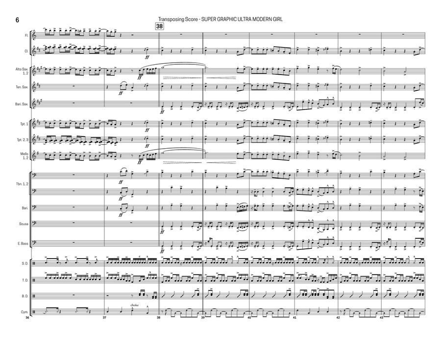 Super Graphic Ultra Modern Girl Marching Band scores gallery preview page 6