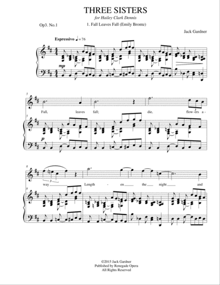 Three Sisters - A Song Cycle for Lyric Coloratura Soprano Coloratura Soprano scores gallery preview page 2