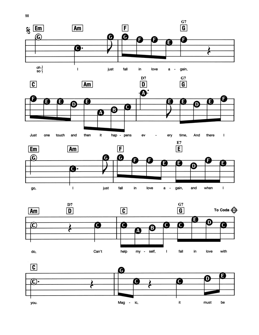 I Just Fall In Love Again Electronic Keyboard scores gallery preview page 2