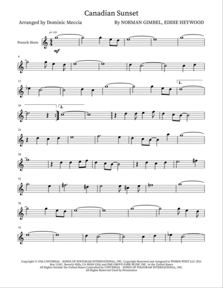 Canadian Sunset Small Ensemble scores gallery preview page 5