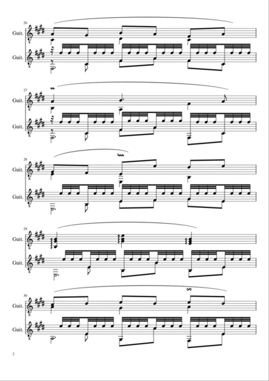 A orillas del mar de Canarias: IV-Somnolencia Acoustic Guitar scores gallery preview page 2