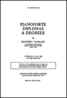 Geoffrey Tankard: Piano Diplomas And Degrees
