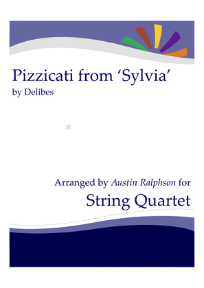 Book cover for Pizzicati from ’Sylvia’ - string quartet